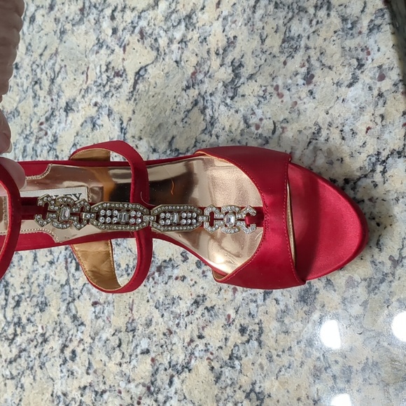 Badgley Mischka Rhinestone Sandals Sz. 8 - Picture 2 of 7